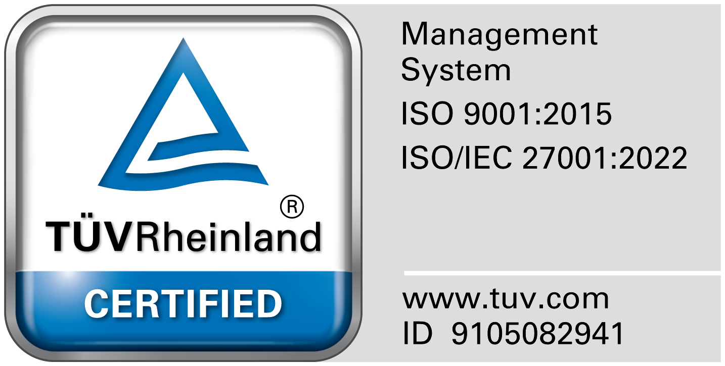 ISO:9001 and ISO:27001 certification